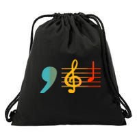 Comma La Music Notes Kamala Harris Music Teacher Elections Drawstring Bag