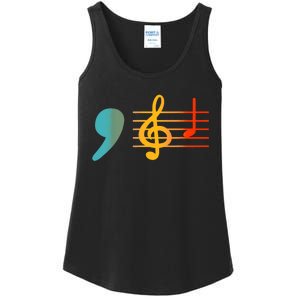 Comma La Music Notes Kamala Harris Music Teacher Elections Ladies Essential Tank