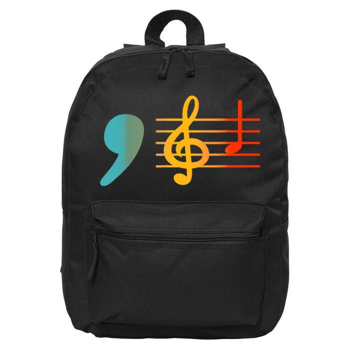 Comma La Music Notes Kamala Harris Music Teacher Elections 16 in Basic Backpack