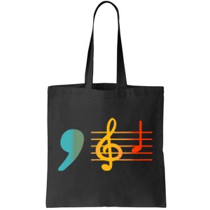 Comma La Music Notes Kamala Harris Music Teacher Elections Tote Bag