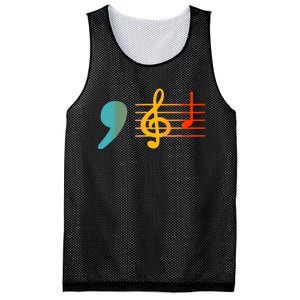 Comma La Music Notes Kamala Harris Music Teacher Elections Mesh Reversible Basketball Jersey Tank