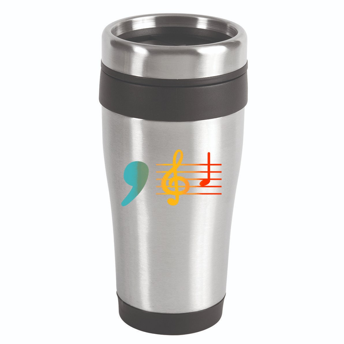 Comma La Music Notes Kamala Harris Music Teacher Elections 16oz Travel Tumbler