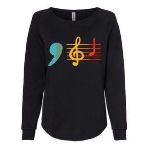 Comma La Music Notes Kamala Harris Music Teacher Elections Womens California Wash Sweatshirt