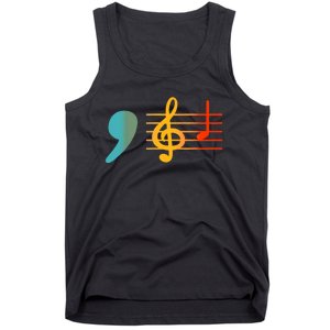 Comma La Music Notes Kamala Harris Music Teacher Elections Tank Top