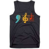 Comma La Music Notes Kamala Harris Music Teacher Elections Tank Top