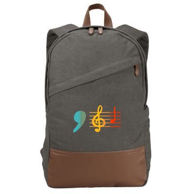 Comma La Music Notes Kamala Harris Music Teacher Elections Cotton Canvas Backpack