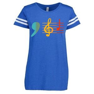 Comma La Music Notes Kamala Harris Music Teacher Elections Enza Ladies Jersey Football T-Shirt