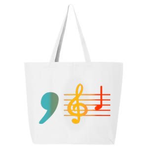 Comma La Music Notes Kamala Harris Music Teacher Elections 25L Jumbo Tote