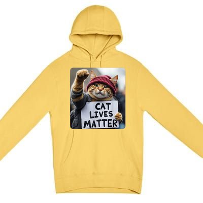 Cat Lives Matter Trump Make Pets Safe Donald Trump 2024 Cats Gift Premium Pullover Hoodie