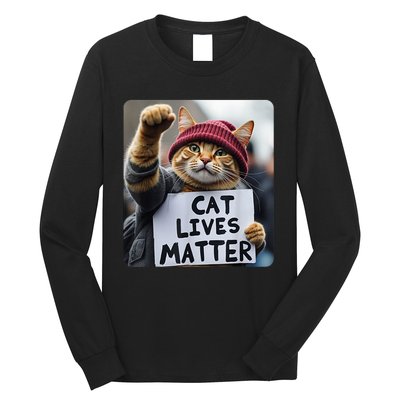 Cat Lives Matter Trump Make Pets Safe Donald Trump 2024 Cats Gift Long Sleeve Shirt