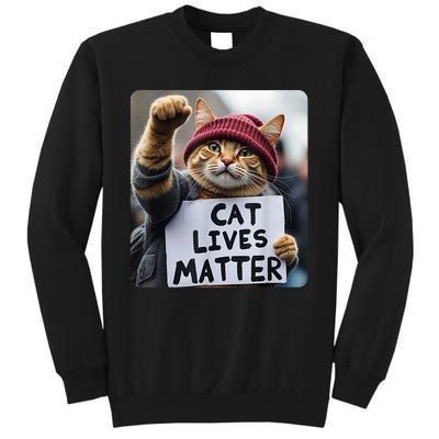 Cat Lives Matter Trump Make Pets Safe Donald Trump 2024 Cats Gift Sweatshirt