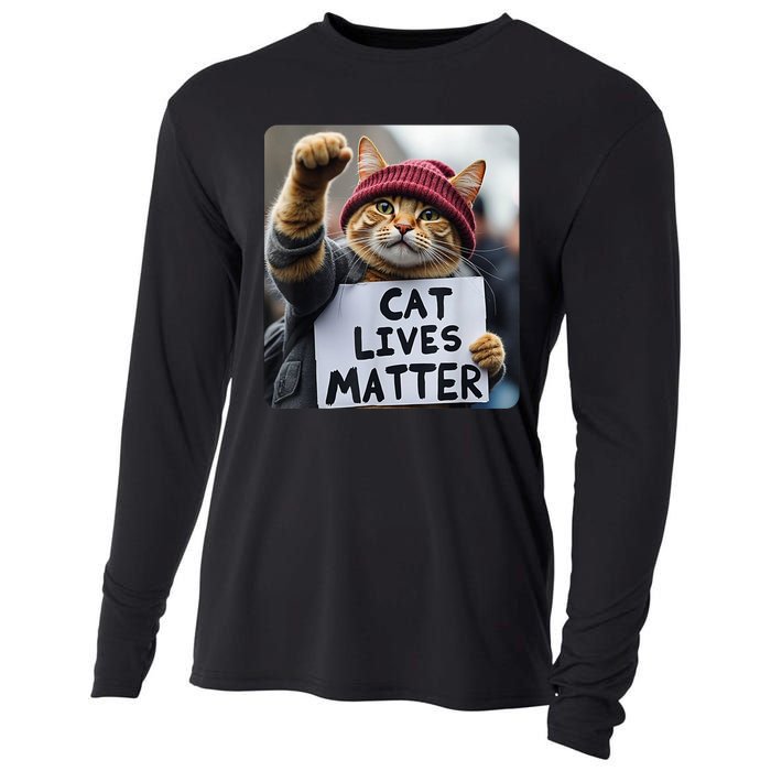 Cat Lives Matter Trump Make Pets Safe Donald Trump 2024 Cats Gift Cooling Performance Long Sleeve Crew