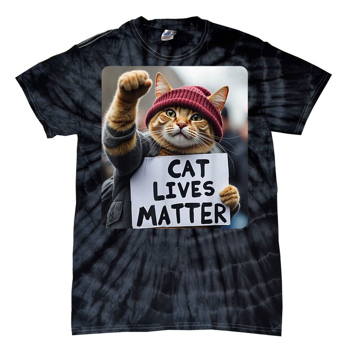 Cat Lives Matter Trump Make Pets Safe Donald Trump 2024 Cats Gift Tie-Dye T-Shirt