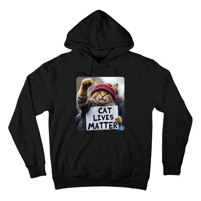 Cat Lives Matter Trump Make Pets Safe Donald Trump 2024 Cats Gift Tall Hoodie