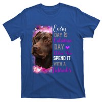 Chocolate Labrador Mom Funny Valentines Day Dog Lovers Brown Gift T-Shirt