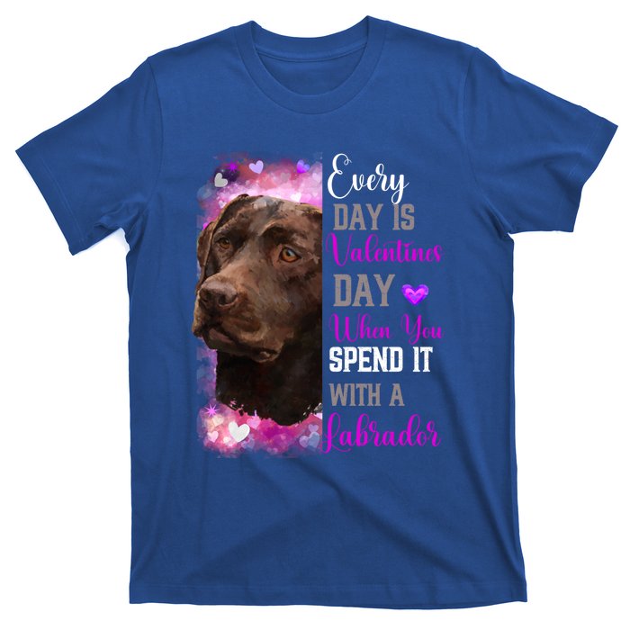 Chocolate Labrador Mom Funny Valentines Day Dog Lovers Brown Gift T-Shirt