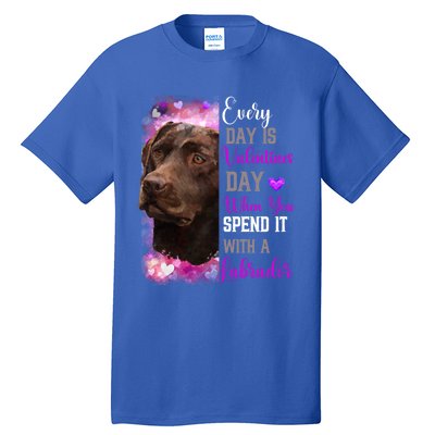 Chocolate Labrador Mom Funny Valentines Day Dog Lovers Brown Gift Tall T-Shirt