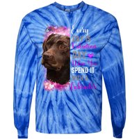 Chocolate Labrador Mom Funny Valentines Day Dog Lovers Brown Gift Tie-Dye Long Sleeve Shirt