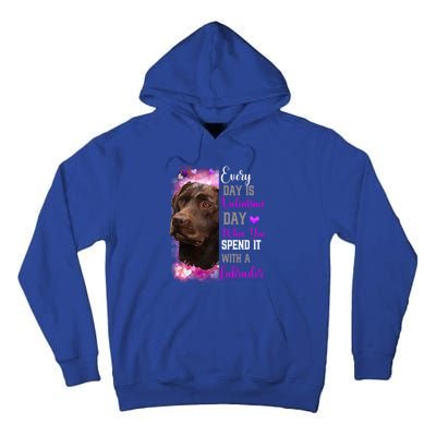 Chocolate Labrador Mom Funny Valentines Day Dog Lovers Brown Gift Tall Hoodie