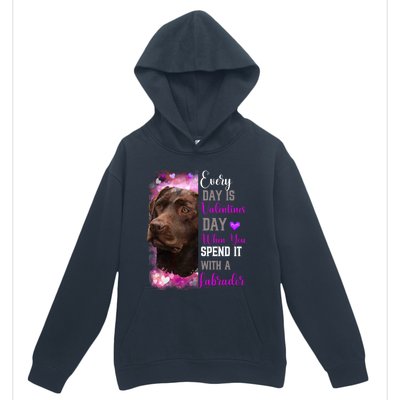 Chocolate Labrador Mom Funny Valentines Day Dog Lovers Brown Gift Urban Pullover Hoodie