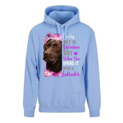 Chocolate Labrador Mom Funny Valentines Day Dog Lovers Brown Gift Unisex Surf Hoodie