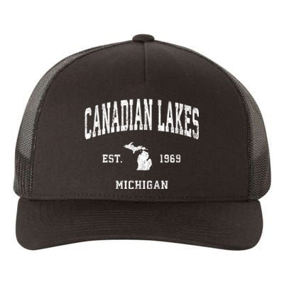 Canadian Lakes Michigan Mi Vintage Athletic Yupoong Adult 5-Panel Trucker Hat