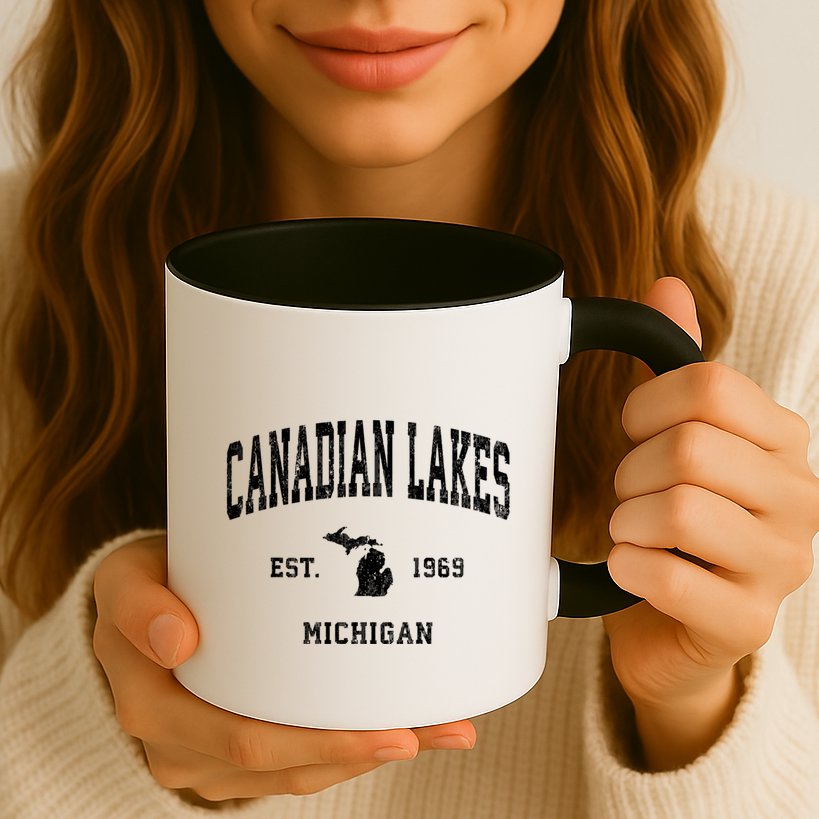 Canadian Lakes Michigan Mi Vintage Athletic Mug