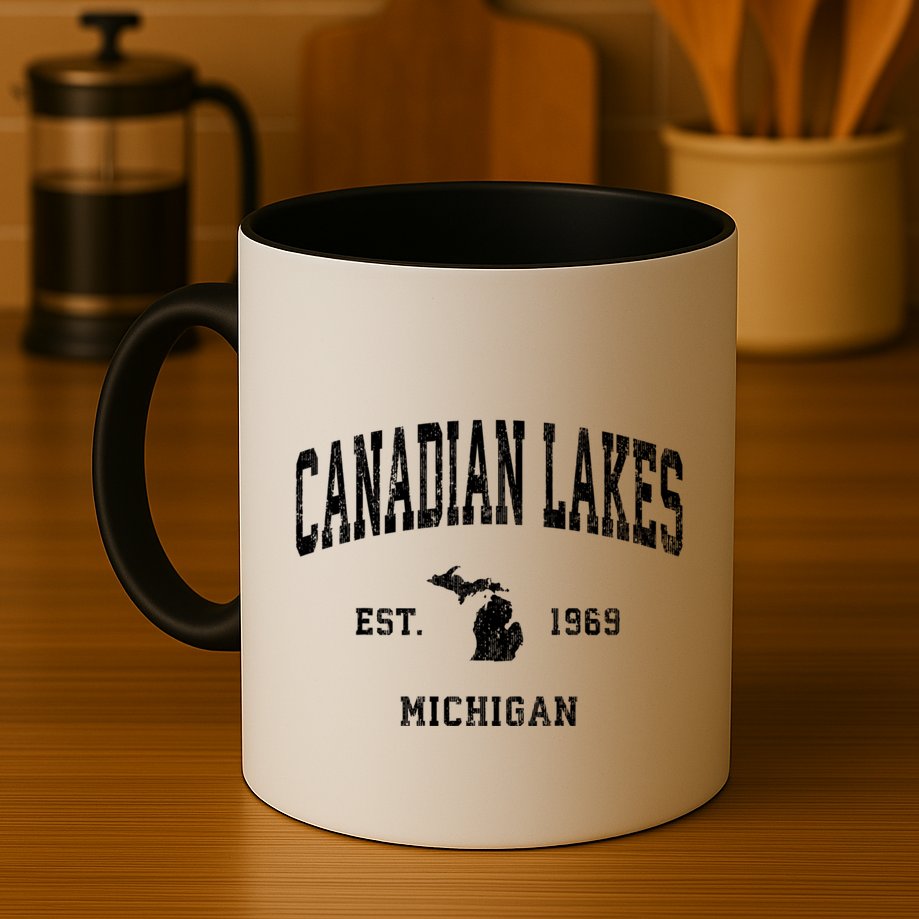 Canadian Lakes Michigan Mi Vintage Athletic Mug