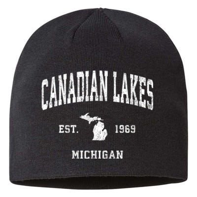 Canadian Lakes Michigan Mi Vintage Athletic Sustainable Beanie