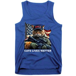 Cats Lives Matter Funny Trump 2024 Cat Maga Tank Top