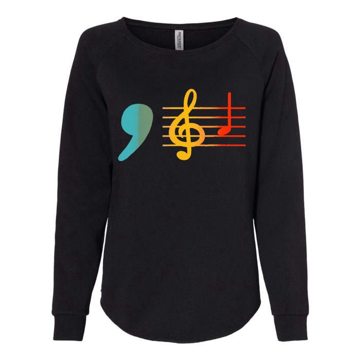 Comma La Music Notes Kamala Harris Music Teacher Elections Womens California Wash Sweatshirt