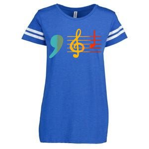 Comma La Music Notes Kamala Harris Music Teacher Elections Enza Ladies Jersey Football T-Shirt