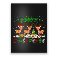 Christmas Lights Merry Christmas Reindeer Asl Sign Language Poster