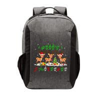 Christmas Lights Merry Christmas Reindeer Asl Sign Language Vector Backpack