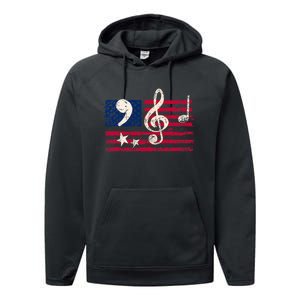 Comma La Music Notes Music Teacher Elections Kamala Harris Performance Fleece Hoodie