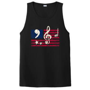 Comma La Music Notes Music Teacher Elections Kamala Harris PosiCharge Competitor Tank