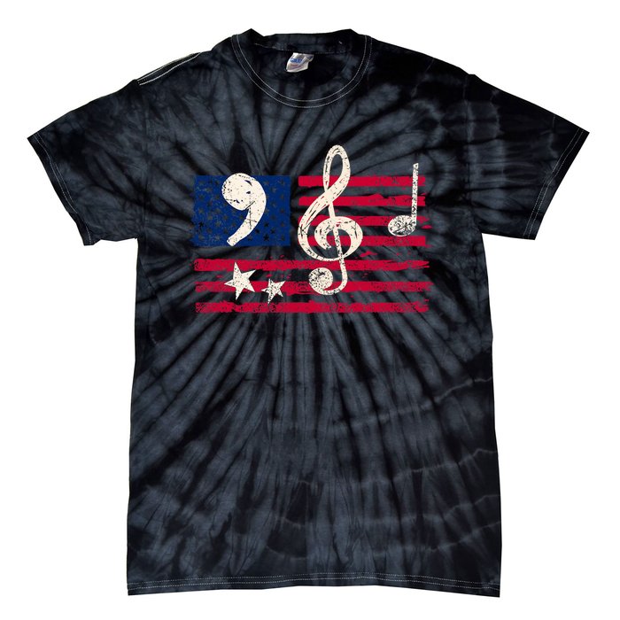 Comma La Music Notes Music Teacher Elections Kamala Harris Tie-Dye T-Shirt