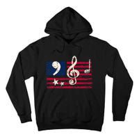 Comma La Music Notes Music Teacher Elections Kamala Harris Tall Hoodie