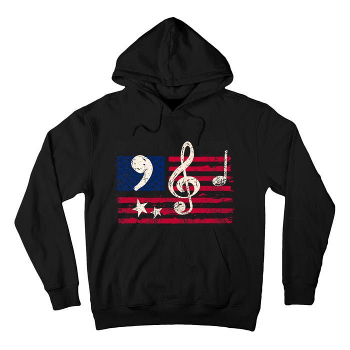 Comma La Music Notes Music Teacher Elections Kamala Harris Tall Hoodie