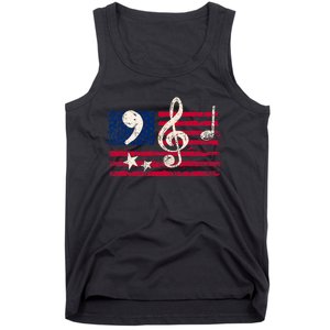 Comma La Music Notes Music Teacher Elections Kamala Harris Tank Top