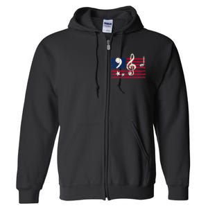 Comma La Music Notes Music Teacher Elections Kamala Harris Full Zip Hoodie