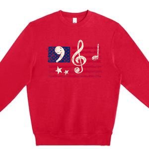 Comma La Music Notes Music Teacher Elections Kamala Harris Premium Crewneck Sweatshirt