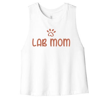 Chocolate Lab Mom Valentine's Day Labrador Mama Gift Women's Racerback Cropped Tank