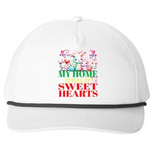 Cute Lovely My Home Is Full Of Sweet Hearts Valentines Day Snapback Five-Panel Rope Hat