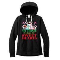 Cute Lovely My Home Is Full Of Sweet Hearts Valentines Day Women's Fleece Hoodie