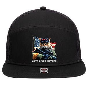 Cats Lives Matter 7 Panel Mesh Trucker Snapback Hat