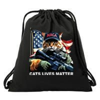 Cats Lives Matter Drawstring Bag