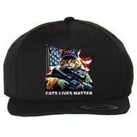 Cats Lives Matter Wool Snapback Cap