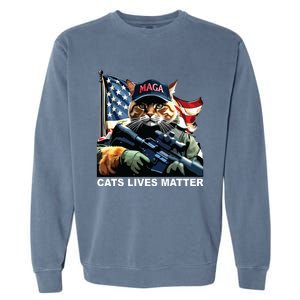 Cats Lives Matter Garment-Dyed Sweatshirt