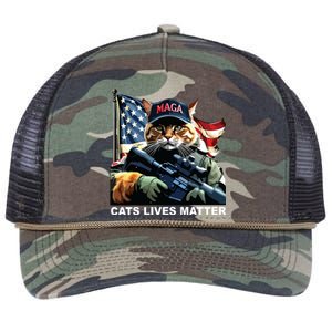 Cats Lives Matter Retro Rope Trucker Hat Cap